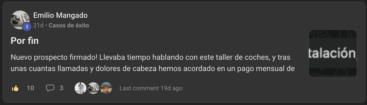 Caso de éxito Emilio - Nuevo prospecto firmado